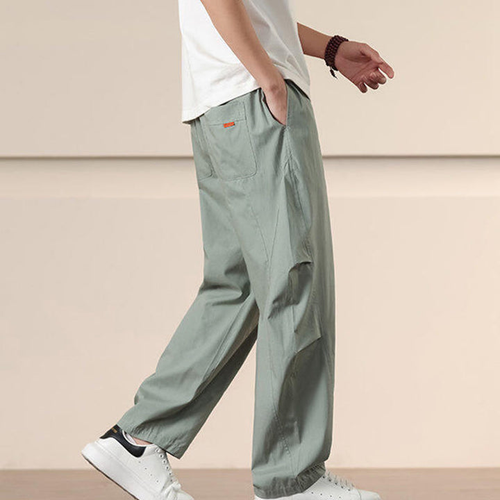 Pantalon sarouel pour homme avec cordon de serrage et poches, couleur unie, motif Buddha Stones Commute Spring - image 20