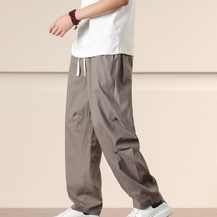 Pantalon sarouel pour homme avec cordon de serrage et poches, couleur unie, motif Buddha Stones Commute Spring - image 28