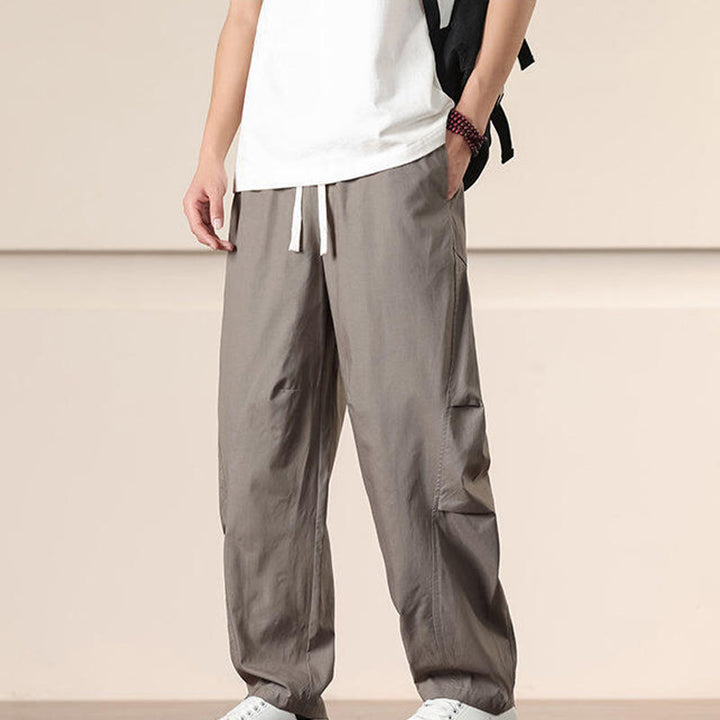 Pantalon sarouel pour homme avec cordon de serrage et poches, couleur unie, motif Buddha Stones Commute Spring - image 31