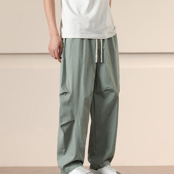 Pantalon sarouel pour homme avec cordon de serrage et poches, couleur unie, motif Buddha Stones Commute Spring - image 22