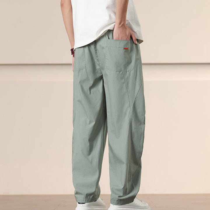 Pantalon sarouel pour homme avec cordon de serrage et poches, couleur unie, motif Buddha Stones Commute Spring - image 24