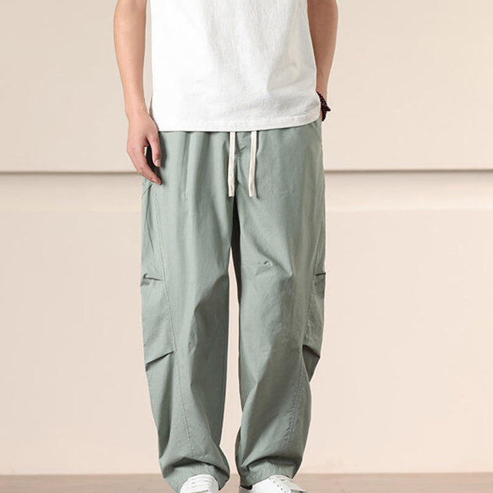 Pantalon sarouel pour homme avec cordon de serrage et poches, couleur unie, motif Buddha Stones Commute Spring - Aigue-marine moyenne - US/UK/AU46，EU56 (5XL) - image 17