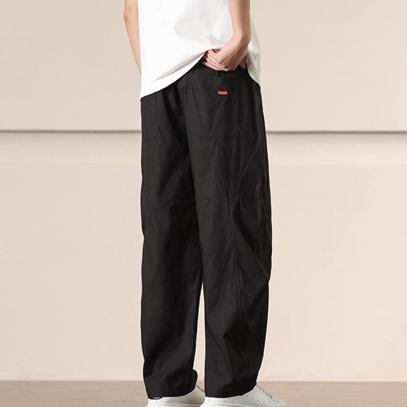 Pantalon sarouel pour homme avec cordon de serrage et poches, couleur unie, motif Buddha Stones Commute Spring - image 14