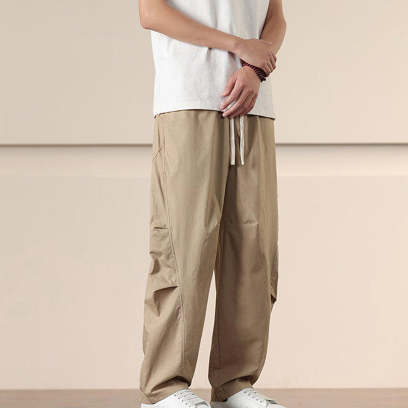 Pantalon sarouel pour homme avec cordon de serrage et poches, couleur unie, motif Buddha Stones Commute Spring - image 7