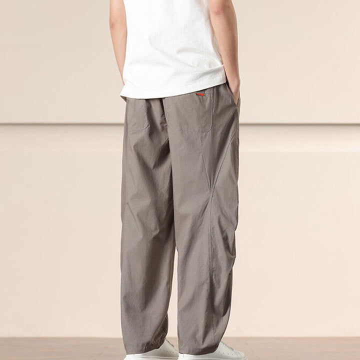 Pantalon sarouel pour homme avec cordon de serrage et poches, couleur unie, motif Buddha Stones Commute Spring - image 32