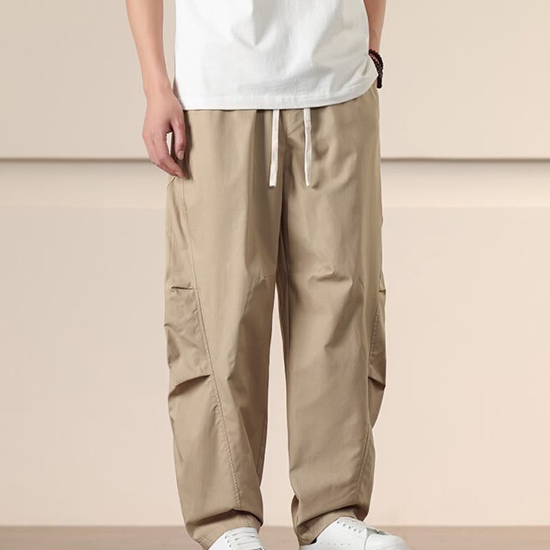 Pantalon sarouel pour homme avec cordon de serrage et poches, couleur unie, motif Buddha Stones Commute Spring - image 1