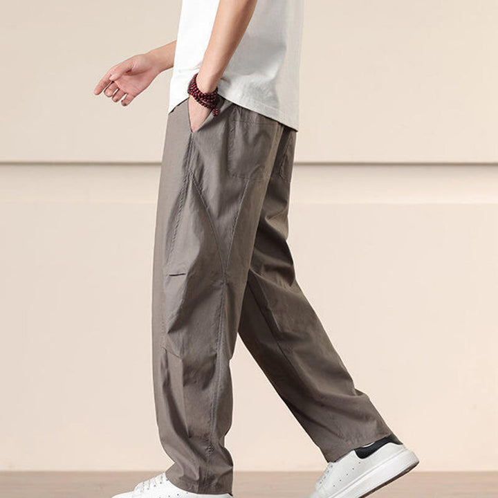 Pantalon sarouel pour homme avec cordon de serrage et poches, couleur unie, motif Buddha Stones Commute Spring - image 30