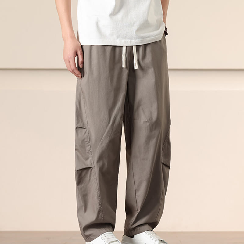 Pantalon sarouel pour homme avec cordon de serrage et poches, couleur unie, motif Buddha Stones Commute Spring - Gris foncé - US/UK/AU46，EU56 (5XL) - image 26