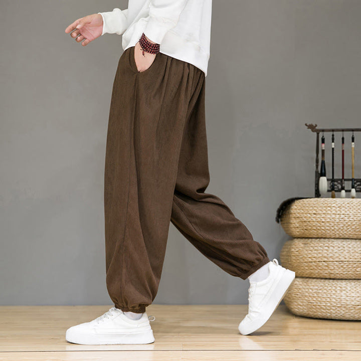 Pantalon longueur cheville doublé polaire thermique avec poches Buddha Stones Commute Plain pour homme - image 18