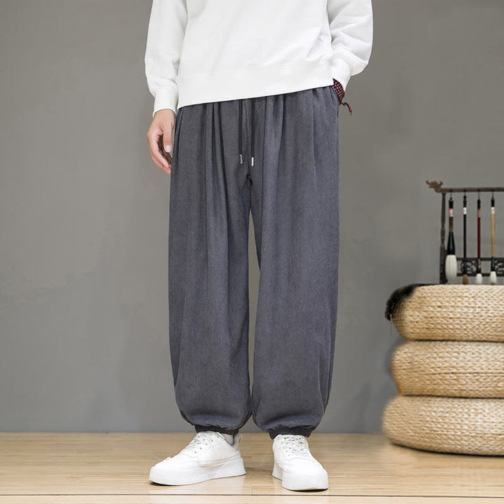 Pantalon longueur cheville doublé polaire thermique avec poches Buddha Stones Commute Plain pour homme - image 1