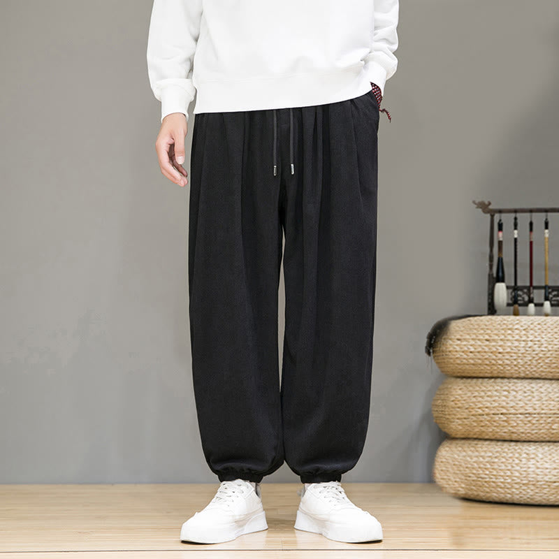 Pantalon longueur cheville doublé polaire thermique avec poches Buddha Stones Commute Plain pour homme - Noir - US/UK/AU46，EU56 (5XL) - image 8
