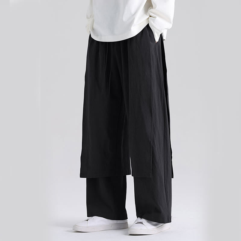 Pantalon en coton uni avec poches pour homme, motif patchwork Buddha Stones - image 13
