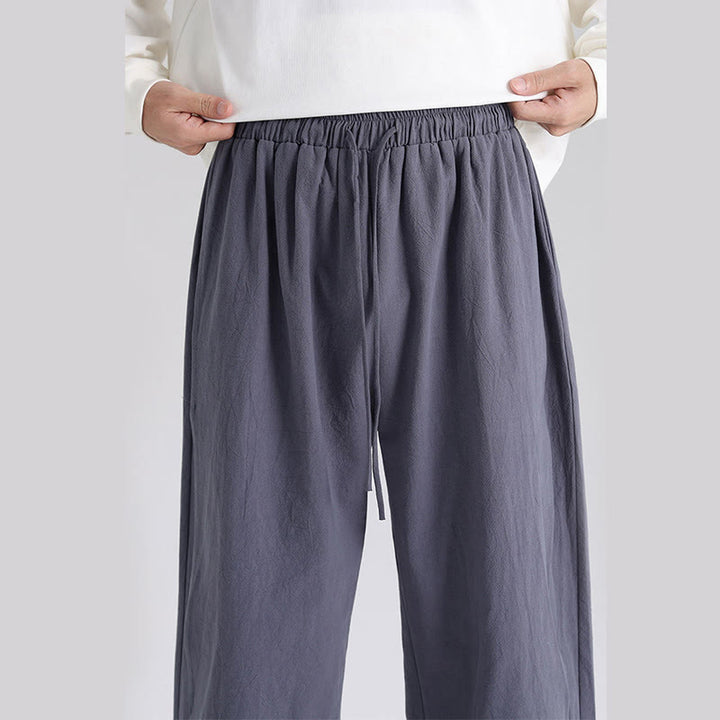 Pantalon en coton uni avec poches pour homme, motif patchwork Buddha Stones - image 7