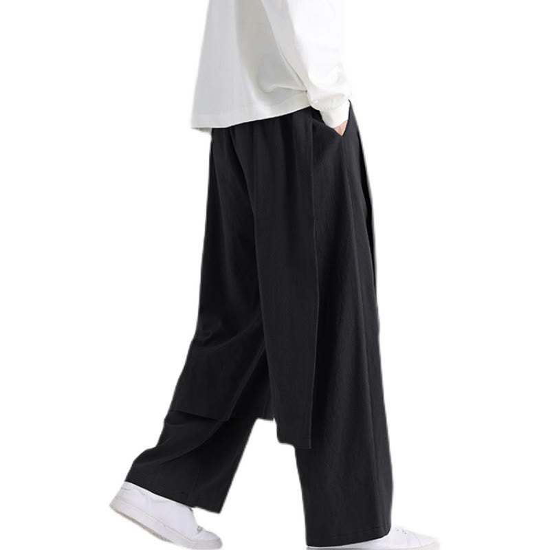 Pantalon en coton uni avec poches pour homme, motif patchwork Buddha Stones - image 18