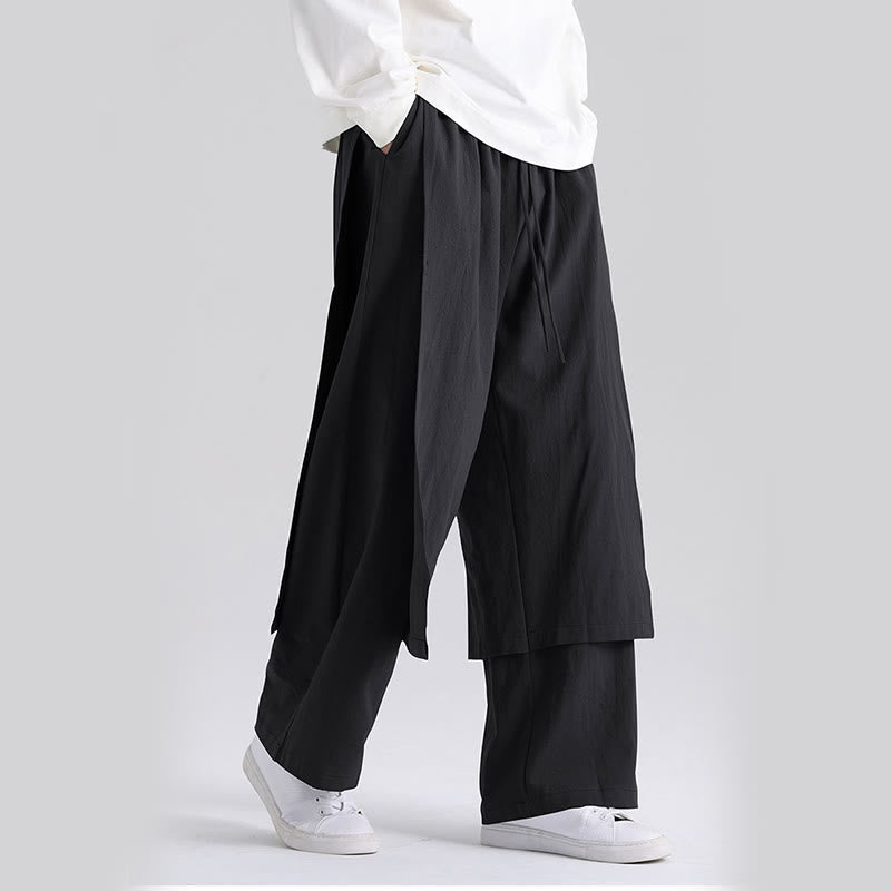 Pantalon en coton uni avec poches pour homme, motif patchwork Buddha Stones - image 15