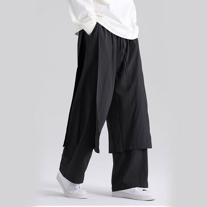 Pantalon en coton uni avec poches pour homme, motif patchwork Buddha Stones - image 15
