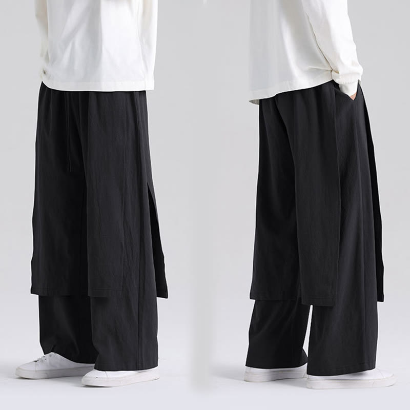 Pantalon en coton uni avec poches pour homme, motif patchwork Buddha Stones - image 17