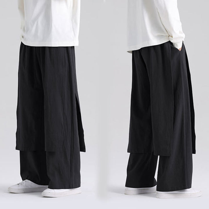 Pantalon en coton uni avec poches pour homme, motif patchwork Buddha Stones - image 17