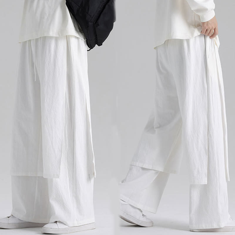 Pantalon en coton uni avec poches pour homme, motif patchwork Buddha Stones - image 23