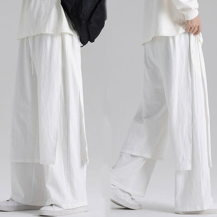 Pantalon en coton uni avec poches pour homme, motif patchwork Buddha Stones - image 23