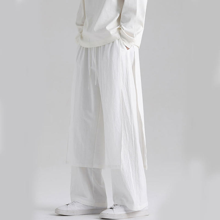 Pantalon en coton uni avec poches pour homme, motif patchwork Buddha Stones - image 21