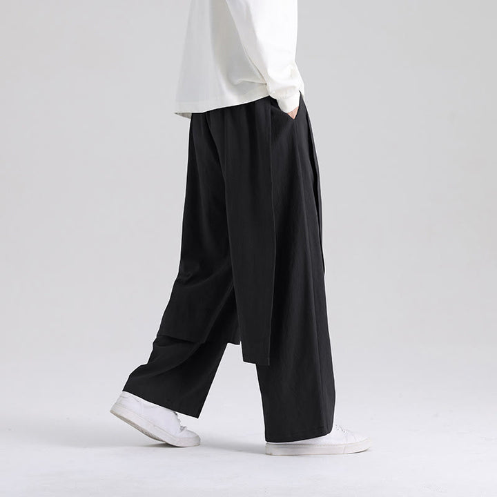 Pantalon en coton uni avec poches pour homme, motif patchwork Buddha Stones - image 12
