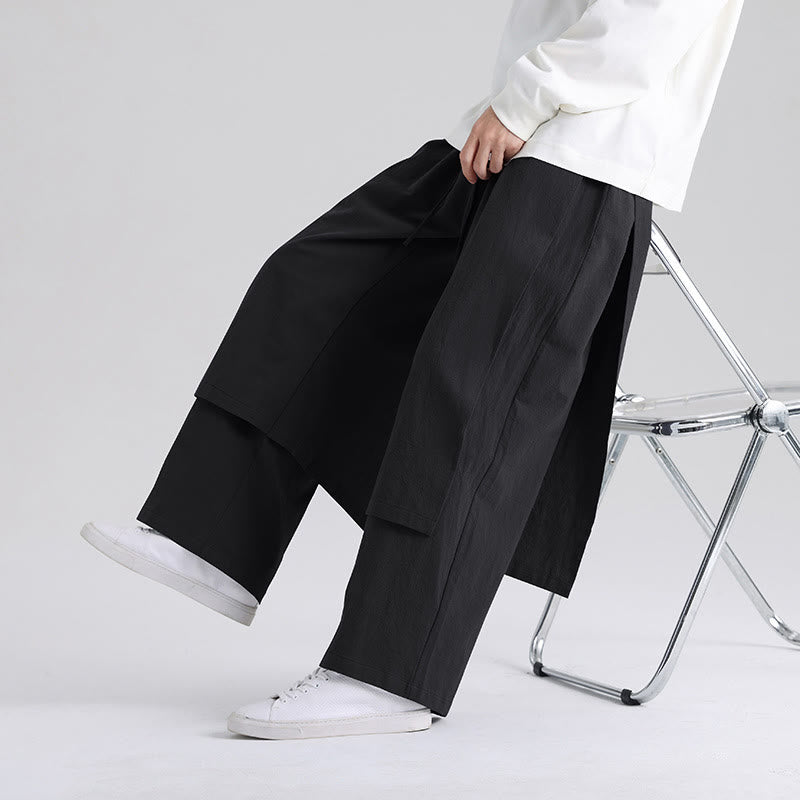 Pantalon en coton uni avec poches pour homme, motif patchwork Buddha Stones - image 16