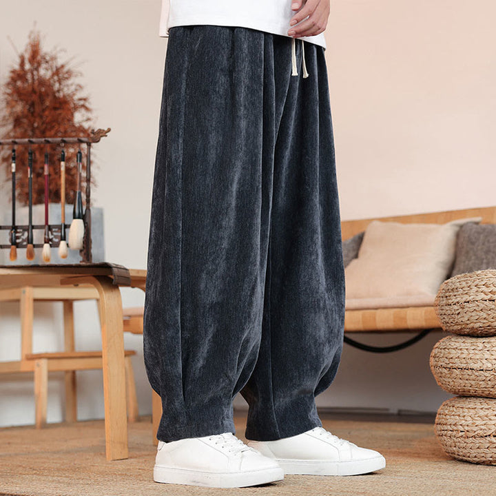 Pantalon décontracté en coton avec poches pour homme, couleur unie, design simple, motif Buddha Stones - Gris terne - US/UK/AU46，EU56 (5XL) - image 17