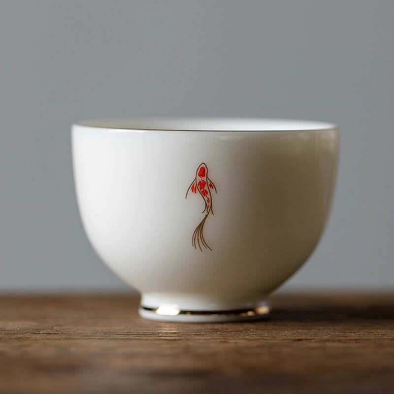 Tasse à thé en forme de poisson koï Buddha Stones - image 1