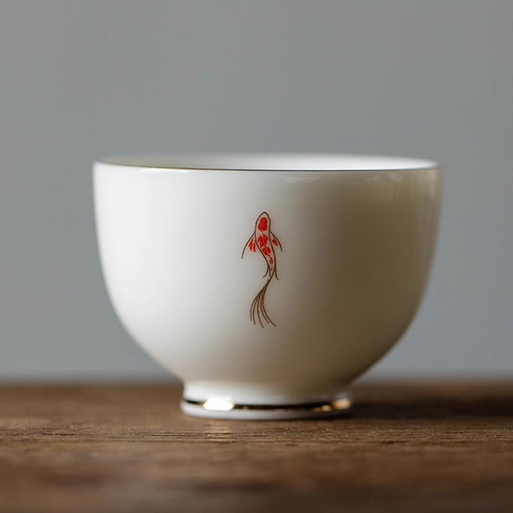 Tasse à thé en forme de poisson koï Buddha Stones - image 1