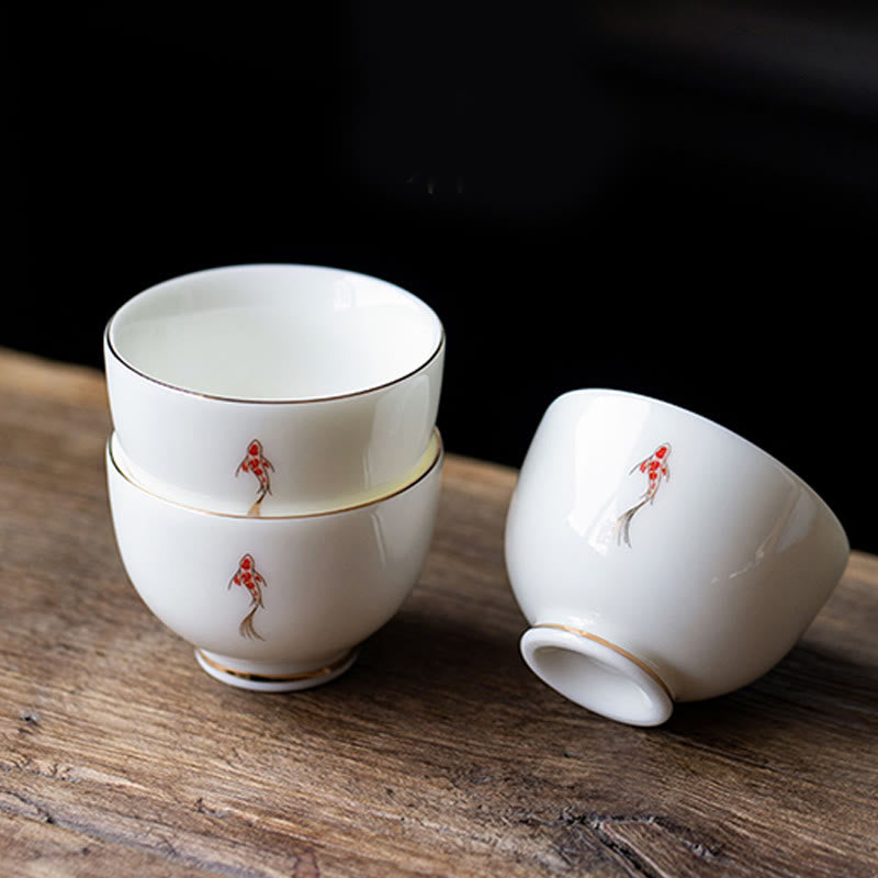Tasse à thé en forme de poisson koï Buddha Stones - Poisson Koï 5,9 cm x 4,3 cm x 50 ml - image 0