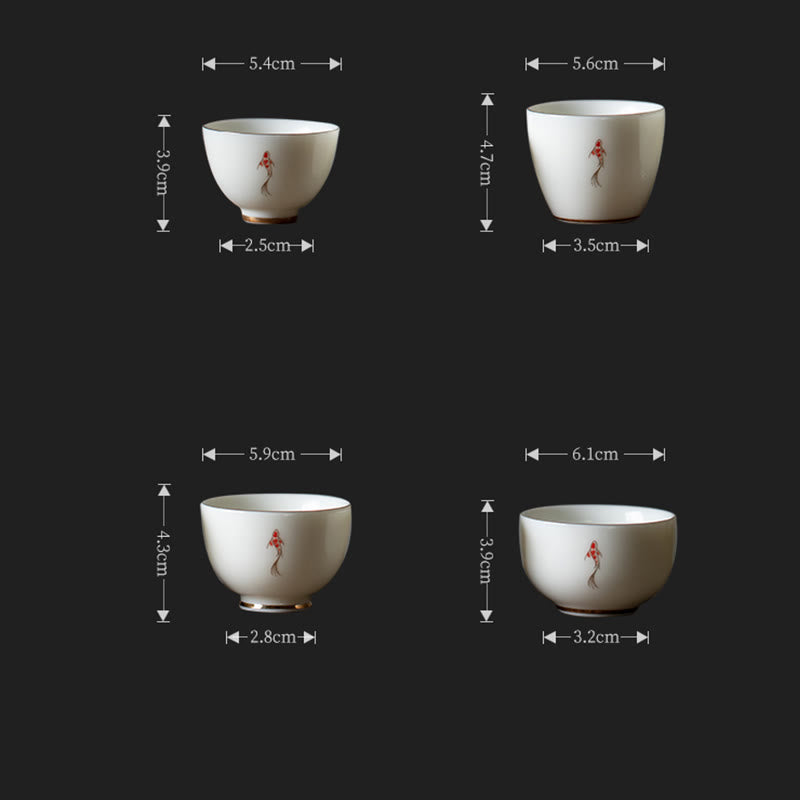 Tasse à thé en forme de poisson koï Buddha Stones - image 15