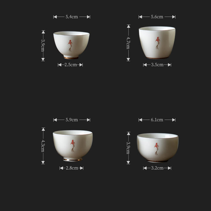 Tasse à thé en forme de poisson koï Buddha Stones - image 15