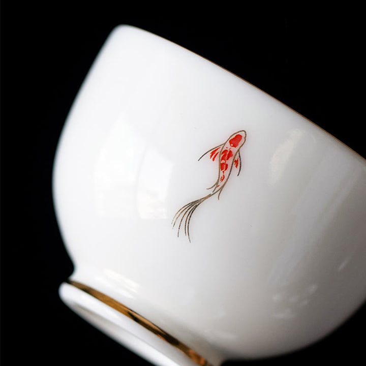 Tasse à thé en forme de poisson koï Buddha Stones - image 10