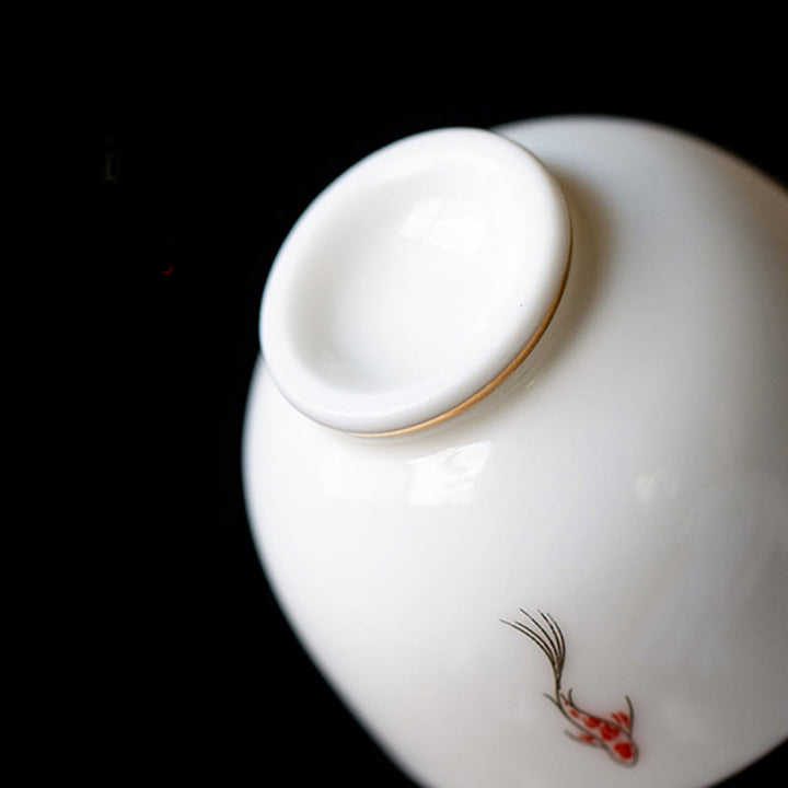 Tasse à thé en forme de poisson koï Buddha Stones - image 9