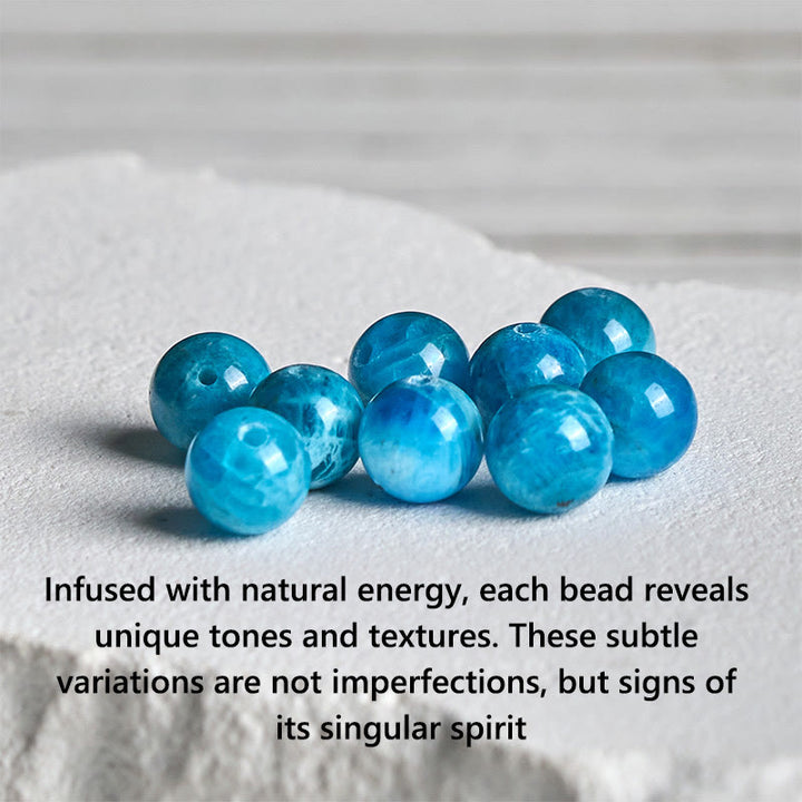 Bracelet créatif en argent sterling 925 et apatite naturelle de lotus Buddha Stones - image 5