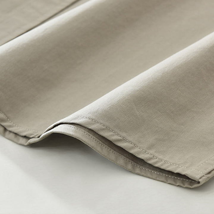 Chemise homme à manches longues en pur coton avec poches et boutons unis Buddha Stones Daily - image 12