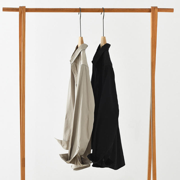 Chemise homme à manches longues en pur coton avec poches et boutons unis Buddha Stones Daily - image 17