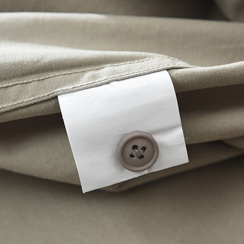 Chemise homme à manches longues en pur coton avec poches et boutons unis Buddha Stones Daily - image 9