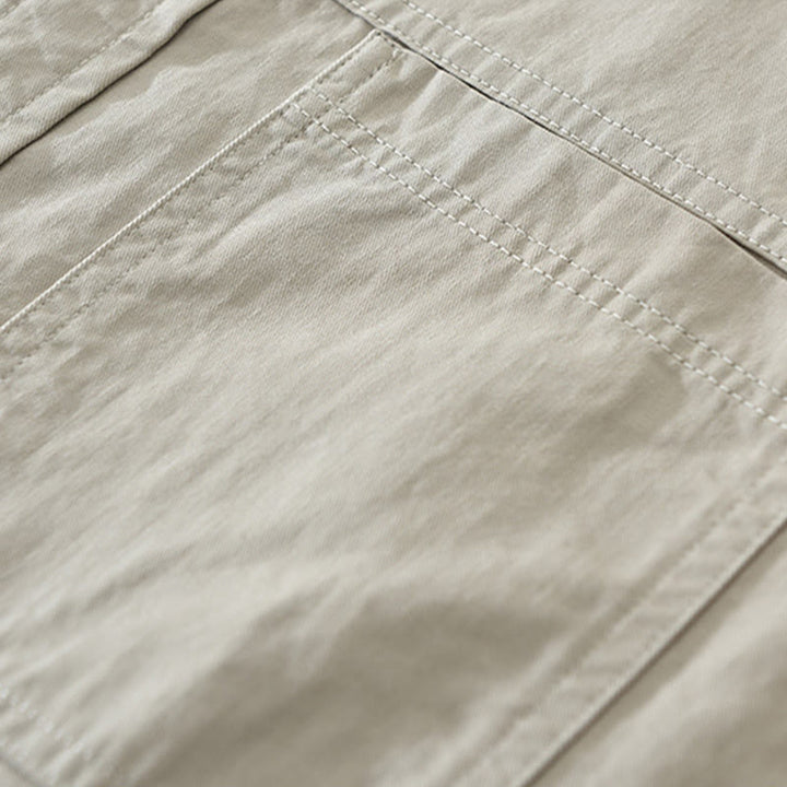 Chemise homme à manches longues en pur coton avec poches et boutons unis Buddha Stones Daily - image 5