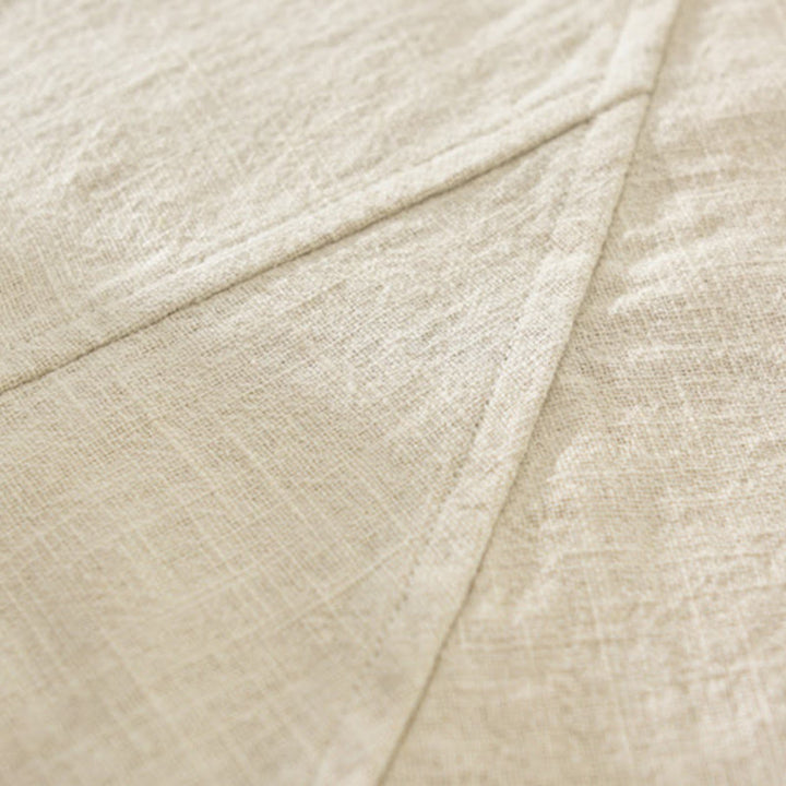 Chemise homme Buddha Stones en coton ramie uni à manches longues et revers avec poches - image 3