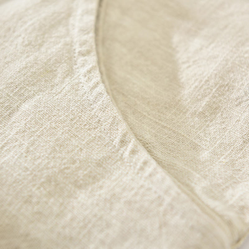 Chemise homme Buddha Stones en coton ramie uni à manches longues et revers avec poches - image 2