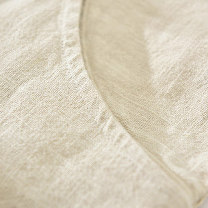 Chemise homme Buddha Stones en coton ramie uni à manches longues et revers avec poches - image 2