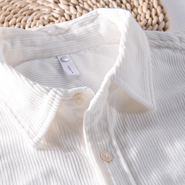 Veste à manches longues en velours côtelé pour homme avec poches et boutons simples et unis, motif Buddha Stones Spring - image 5
