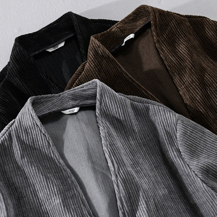 Veste homme à manches longues et col en V avec motif Buddha Stones Commute, simple et côtelé - image 19