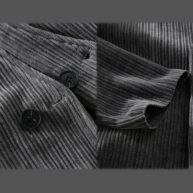 Veste homme à manches longues et col en V avec motif Buddha Stones Commute, simple et côtelé - image 6