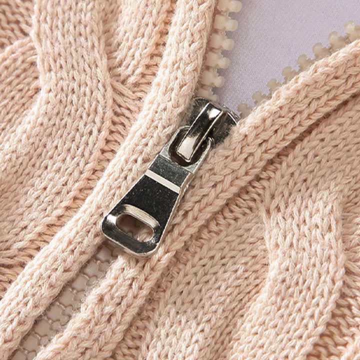 Pull en coton à manches longues et col montant pour homme, texturé et zippé, motif Buddha Stones - image 9