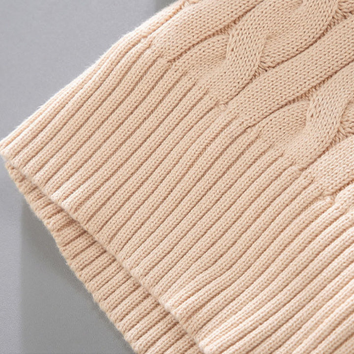 Pull en coton à manches longues et col montant pour homme, texturé et zippé, motif Buddha Stones - image 12