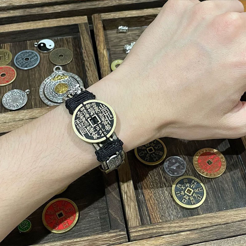 Bracelet de montre en cuir avec Buddha Stones et fantômes de la montagne Pixiu  - image 4