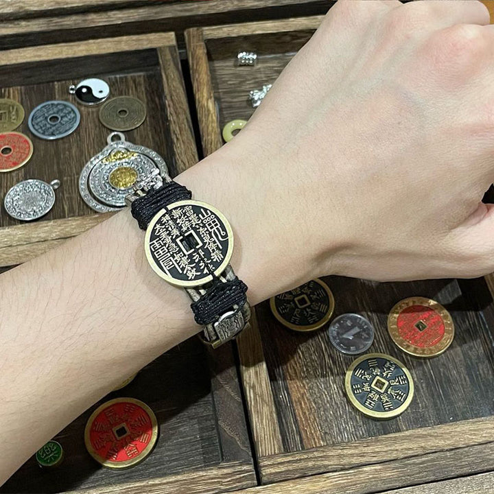 Bracelet de montre en cuir avec Buddha Stones et fantômes de la montagne Pixiu  - image 4